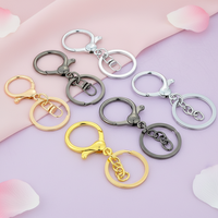Porte-clés en métal de haute qualité avec mousquetons pivotants et fermoirs à ressort, accessoires de bricolage pour porte-clés, boucles de suspension.