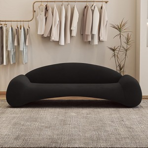 Ensemble de canapés en tissu de style nordique, simple, en ligne droite, pour petit appartement, salon de beauté, avec rembourrage en éponge - Product Image 1