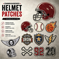 Patchs brodés personnalisés 3D en relief haute densité pour logos d'équipes de football, vente en gros, patchs brodés en vrac
