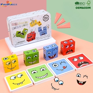 Giochi in Legno Montessori per <span class=keywords><strong>Bambini</strong></span>, Cubo Cambia-Faccia, Puzzle Educativo, <span class=keywords><strong>Gioco</strong></span> <span class=keywords><strong>da</strong></span> <span class=keywords><strong>Tavolo</strong></span> per Interazione Genitore-Figlio, Giocattolo per Bambine - Product Image 1