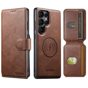 SUTENI per Samsung S26 Ultra - Custodia Magnetica con Ricarica Wireless, Porta Carte, Supporto e Funzione Portafoglio in Ecopelle - Compatibile con S25 S24 <span class=keywords><strong>S23</strong></span> - Product Image 1