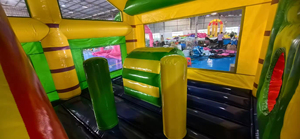Structure gonflable Hualong Green Crocodile avec deux toboggans et jeux interactifs pour événements festifs - Product Image 5