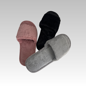 Pantuflas Abiertas para Mujer Pantuflas Gruesas de Invierno para Mujer y Hombre. Pantuflas de Felpa para Mujer. - Product Image 4