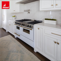 Armoires de cuisine suspendues classiques sur mesure Allandgroup, design mural en bois encastré, style occidental blanc, style provincial français