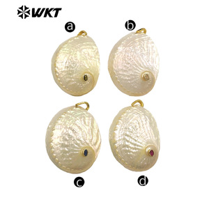 WT-JP498 Maravilloso Colgante de Oro con Zirconia en Forma de Trompeta Natural, Accesorio de Collar de la Serie de Verano para Mujer - Product Image 3