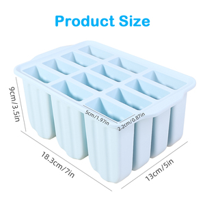 Hot bán 12 popsiocle Mini BPA free moule En Silicone <span class=keywords><strong>Ice</strong></span> Khuôn Silicone <span class=keywords><strong>Ice</strong></span> <span class=keywords><strong>Cream</strong></span> Maker bánh công cụ cho DIY Popsicle làm - Product Image 5