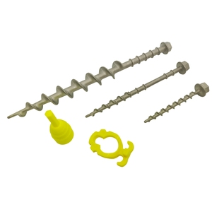 57809L# Large Size Aluminium Screw Helix <strong>Peg</strong> 31cm Hard <strong>Ground</strong> Screw Thread Tent Stake All Seasons - Product Image 6