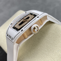 Montre mécanique pour homme, édition Billionaire Ticket RM07-01, cadran en onyx noir, lunette entièrement sertie de diamants, très demandée.