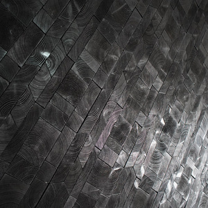 แผ่นไม้โมเสคตกแต่งผนังสีดำด้านแบบหรูหราทันสมัย สำหรับห้องนอน ห้องรับประทานอาหาร ห้องพักนักศึกษา ศิลปะโมเสคติดผนัง - Product Image 3