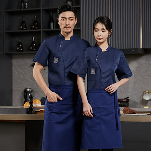 Abrigo de chef negro, chaqueta de chef, uniforme de mujer para café, cocina, ropa de cocina, hombres culinarios, abrigo de manga larga para restaurante, hotel, bar - Product Image 2
