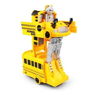 Modello di scuolabus di simulazione universale deformazione elettrica trasformazione superba giocattoli Bus con luce musicale per bambini ragazzi giocattoli MP-10 - Product Image 4