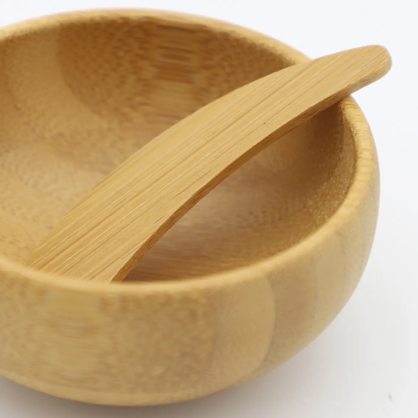 Eco Friendly Bamboo Bowl and Spoon Set for Skin Care