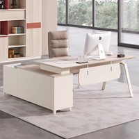 Ensemble bureau et chaise de direction moderne et simple, pour une personne, qualité commerciale, PVC, quincaillerie de haute qualité, mobilier de bureau
