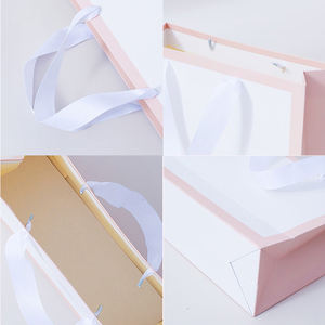 Bolsas de papel de embalaje de compras con asa, Logo personalizado de lujo, impresas, Victorias, secreto, rosa, <span class=keywords><strong>Boutique</strong></span>, regalo - Product Image 5