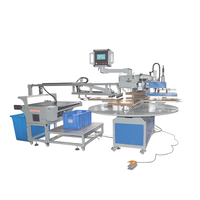 Máquina de prensa de calor de transferencia de sublimación automática Industrial 4 mesa de trabajo 40x60 carrusel neumático para camiseta nuevo diseño