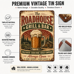 Letrero Metálico Vintage para Restaurante, 8x12 Pulgadas, Decoración Retro para Pared <span class=keywords><strong>de</strong></span> Bar, Pub, Cafetería, <span class=keywords><strong>Cocina</strong></span>, o Cuarto <span class=keywords><strong>de</strong></span> Hombre - Product Image 5