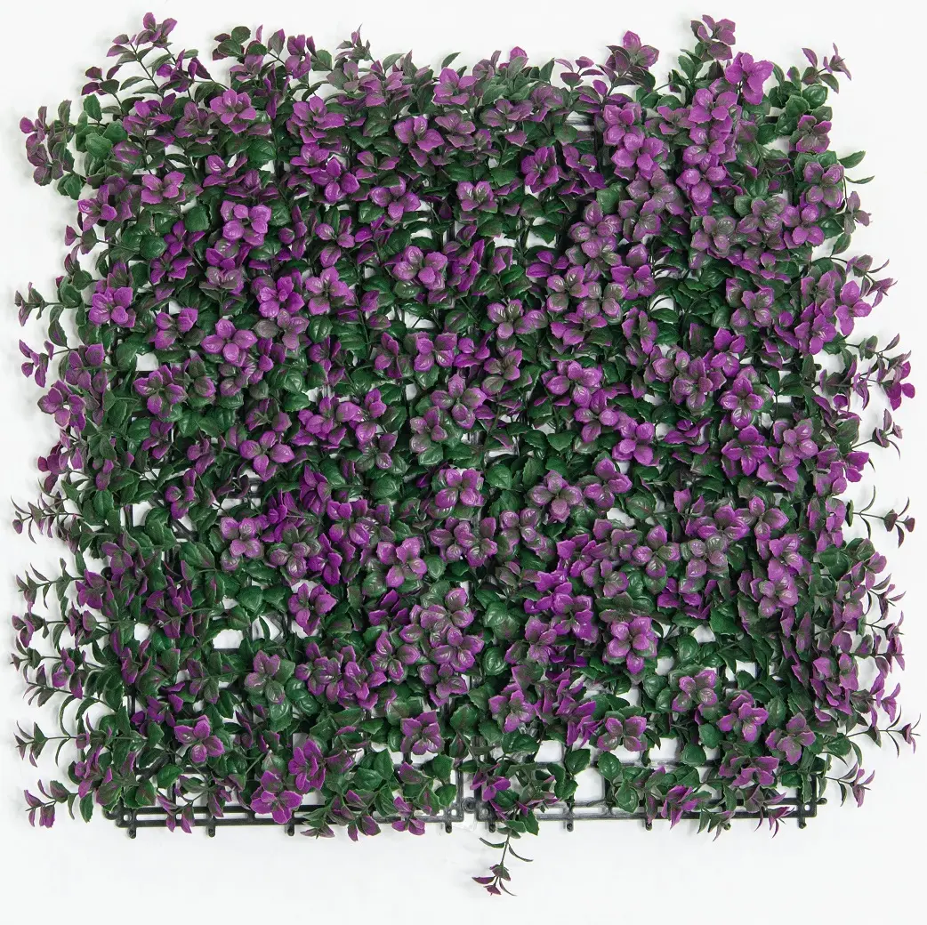 Hoge Kwaliteit Plastic Groene Gras Muur Panel Kunstmatige Planten Muur Buxus Panelen Topiary Haagplant Voor Outdoor Decor