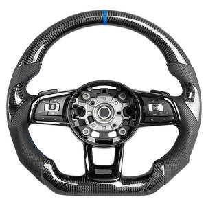 Pour Volkswagen <span class=keywords><strong>Golf</strong></span> 4 7.5 GTI MK7 GTS GTD <span class=keywords><strong>GTE</strong></span> Passat CC Voiture Sportive, Housse de Volant Polo à Trois Branches en Fibre de Carbone Améliorée - Product Image 1