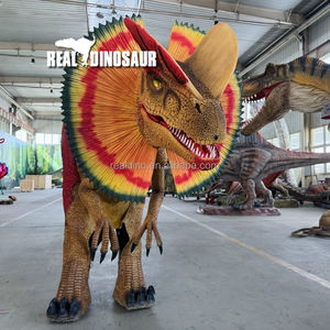 Jurassic Park Dinosaur World Animatronic Dilophosaurus Jambes cachées Costume de dinosaure marchant pour spectacle sur scène - Product Image 5