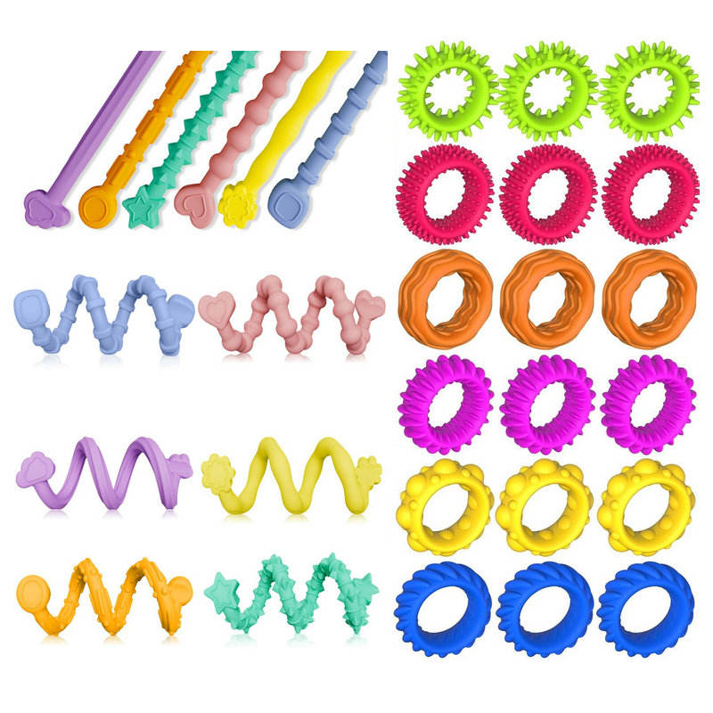 6 bâtonnets + 12 anneaux / ensemble, emballage OPP