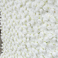 Mur de fleurs artificielles 3D en soie rose pour décoration de mariage, panneau de bienvenue et arrangement mural pour la signature des invités