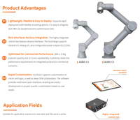 Bras robotique collaboratif articulé AUBO C5 à 6 axes avec une portée de 886 mm, une charge utile de 5 kg, Cobot intelligent pour l'automatisation industrielle