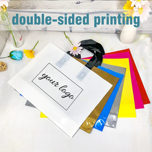 Tùy chỉnh mua sắm xử lý túi bao bì túi <span class=keywords><strong>poly</strong></span> mềm vòng lặp xử lý LDPE/HDPE Tote mua sắm túi nhựa cho quần áo bao bì - Product Image 5