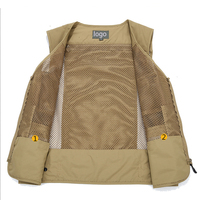 Cargo grande taille journaliste travail utilitaire personnalisé chasse logo gilet sans manches pour hommes