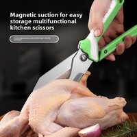 Ciseaux de cuisine de haute qualité, nouvelle arrivée, ciseaux à poisson, ciseaux à poulet, ciseaux à os, ciseaux à volaille, couteaux de cuisine magnétiques