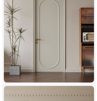 Puerta Batiente Interior de Madera Sólida con Arco Francés, Aislamiento Acústico y Antirrobo, Diseño Moderno, Marca Xinsheng, Tamaño Personalizado de Fábrica
