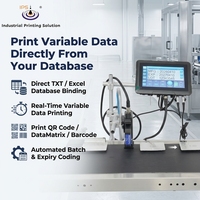 Mesin Pengkodean Inkjet TIJ Industri 1200 DPI untuk Pencetakan Data Variabel, Kode QR, Tanggal Kedaluwarsa, Printer Inkjet Termal