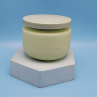 Nouvel arrivage : Pot cosmétique vide en plastique HDPE, vert gris clair, avec couvercle à vis, 250 ml (8 oz), finition douce au toucher, pour soins capillaires