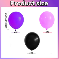 Kit d'arche de guirlande de ballons en latex rose, violet et noir de 10 pouces, thème sorcière, pour anniversaire, baby shower, remise de diplôme, Pâques, décorations de fête