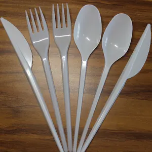 热卖一次性塑料2.2克中等重量叉勺刀PS派对餐具套装