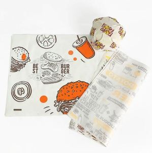 กระดาษห่อแฮมเบอร์เกอร์แบบกันน้ำมัน พร้อมโลโก้ตามสั่ง - Product Image 6