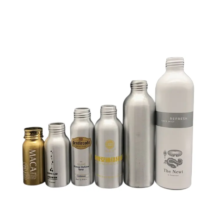 Manufacturer OEM aluminum bottle 500ml 300ml 250ml aluminum cosmetic bottles aluminum spray bottle