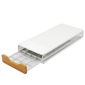 Usine OriginalLine Pod Holder Mesh <span class=keywords><strong>Tiroir</strong></span> Métal 40 <span class=keywords><strong>Nespresso</strong></span> <span class=keywords><strong>Capsule</strong></span> Organisateur Blanc Noir - Product Image 2