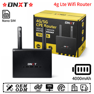 DNXT Portable Wifi <b>Modem</b> RP-SMA WPS Lte Router 1WAN/4LAN Cat4 <b>Modem</b> Wifi Universel 4000mAh AP Mode Router Usb Wifi for Office - Product Image 1