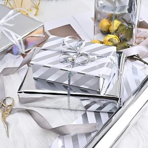 Solid Color <b>Wrapping</b> <b>Paper</b> Birthday <b>Wrapping</b> <b>Paper</b> Silver double-sided <b>wrapping</b> <b>paper</b> Daily gift <b>wrapping</b> <b>paper</b> - Product Image 1