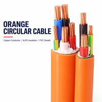 Câble Circulaire Orange 0.6/1kV, Conducteur en Cuivre, Isolation XLPE, Gaine PVC 5V-90, Câble d'Alimentation Basse Tension pour Câblage de Bâtiment