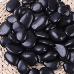 Highly <strong>Polished</strong> Natural Black Cobblestone Outdoor Landscape Park Application White Pebble <strong>Stone</strong> Garden Decoration <strong>River</strong> <strong>Stone</strong> - Product Image 2