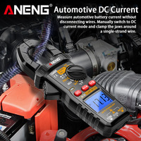 Meteran Klem Digital Kelas Industri untuk Teknisi Listrik, Multimeter Presisi Tinggi, Pengukur Resistansi, Arus DC 600A, Layar LCD 29mm