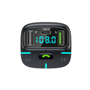 Transmetteur FM <span class=keywords><strong>Bluetooth</strong></span> 5.3 Récepteur Radio AUX Lecteur MP3 Appel Mains Libres Type-C <span class=keywords><strong>USB</strong></span> Chargeur de voiture <span class=keywords><strong>Kit</strong></span> voiture <span class=keywords><strong>Bluetooth</strong></span> sans fil - Product Image 4