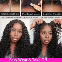 Perruques de Cheveux Humains Prédécoupées et Pré-Épilées Prêtes à Porter Sans Colle, Perruques de Cheveux Humains Lace Front Sans Colle, Perruques Brésiliennes de Cheveux Humains Sans Colle
