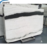 Pierre de découpe personnalisée en quartz, plancher et mur avec carrelage à veines noires, fait en marbre blanc panda naturel