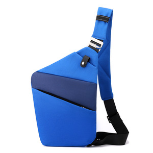 Tas Dada Pria Bahan Nilon dengan Strip Reflektif Desain <span class=keywords><strong>Anti</strong></span> Maling Tali Selempang Satu Bahu-Warna Campur - Product Image 6