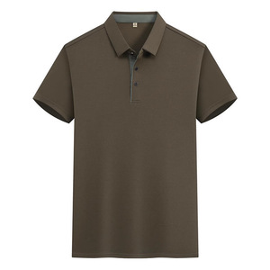 Camisa Polo para Hombre, Manga Corta, Color Sólido, Tela Oxford de Poliéster, Uso Diario - Product Image 1