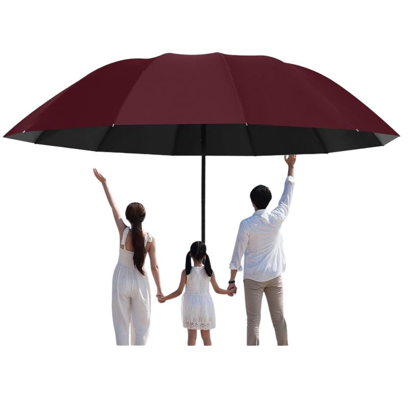 Umbrella Custom Oversized 190T Nylon Fabric Classic Straight Umbrella Manual Tri-Fold Outdoor Travel Portable Sunscreen Parasol