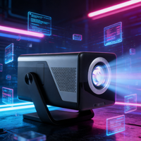 Projecteur portable Android 1080P avec autofocus, batterie intégrée et projecteur LCD pour utilisation en extérieur