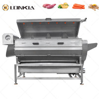 Lonkia Ce Gecertificeerde Automatische Borstelroller Met Doorlopende Schroef Afpellen Aardappelschilmachine Voor Frietjes